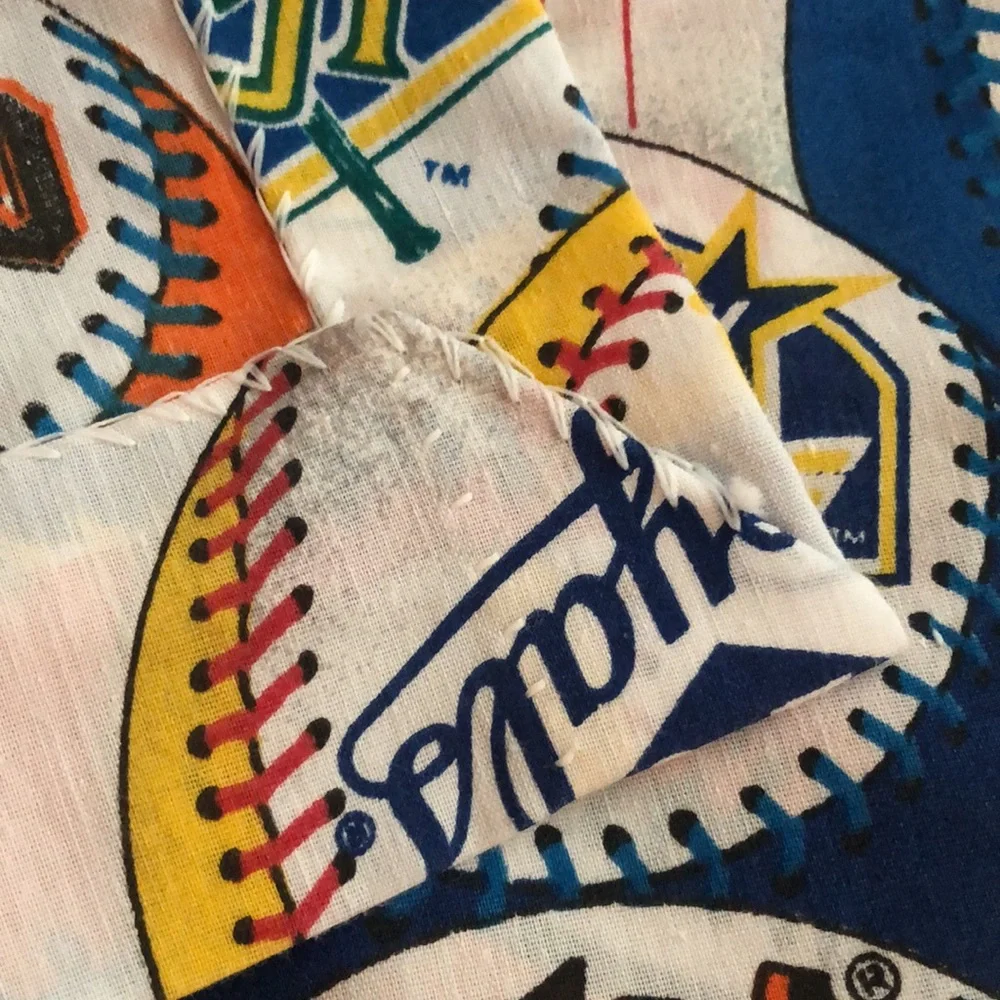 Baseball curtains MLB Decor Baseball Office Baseball Vintage MLB Logo VTG